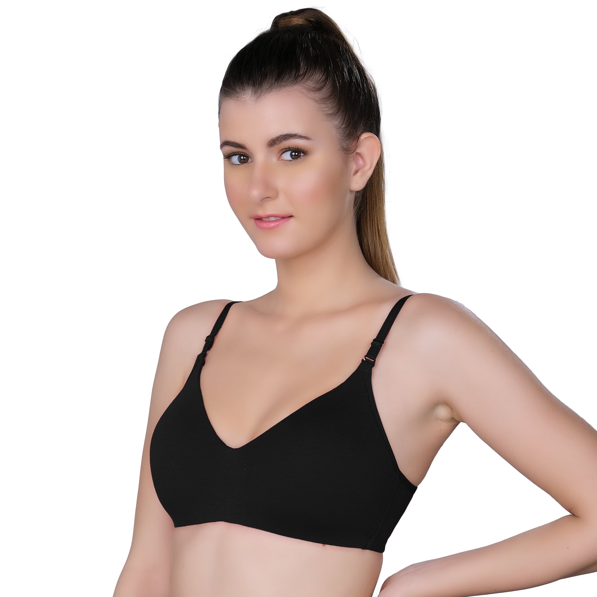 Trylo RIZA COTTONFIT-BLACK-40-D-CUP Women Full Coverage Non Padded Bra -  Buy Trylo RIZA COTTONFIT-BLACK-40-D-CUP Women Full Coverage Non Padded Bra  Online at Best Prices in India